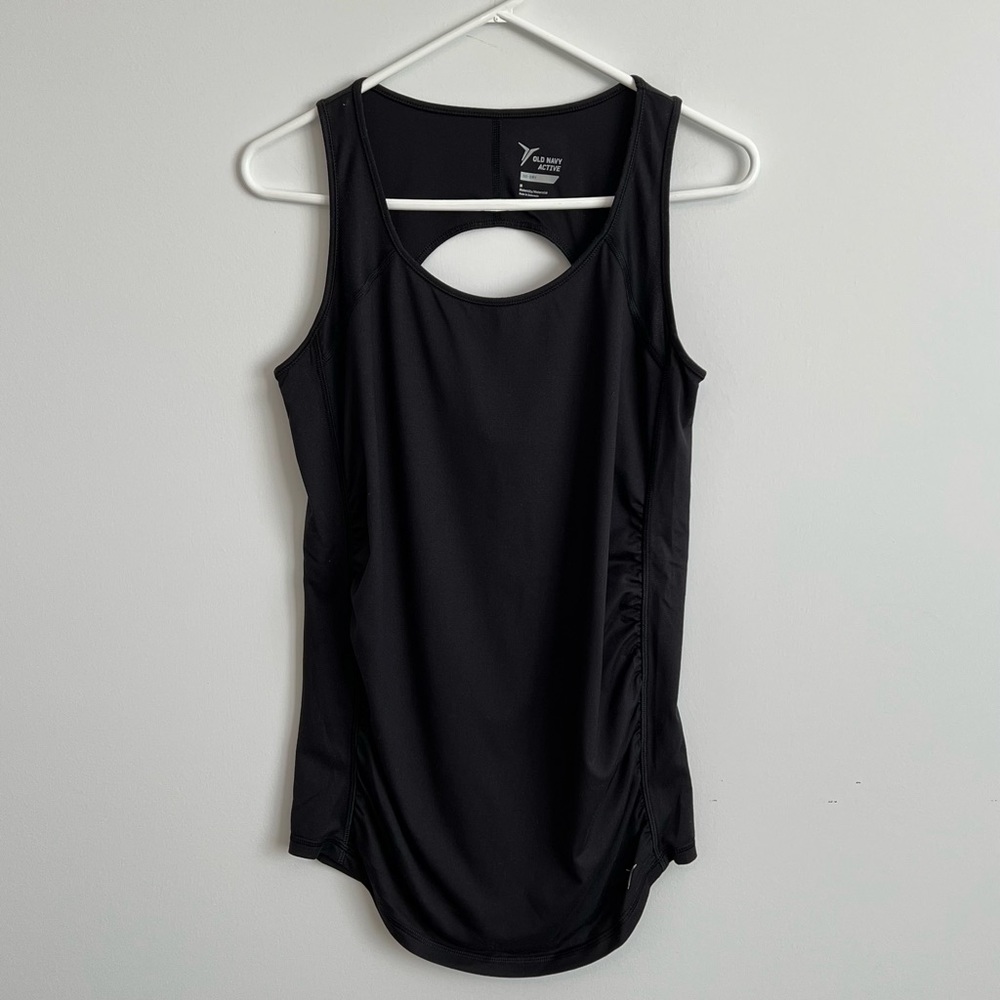 Old Navy Activewear maternity sleeveless black workout tank top | Size Medium